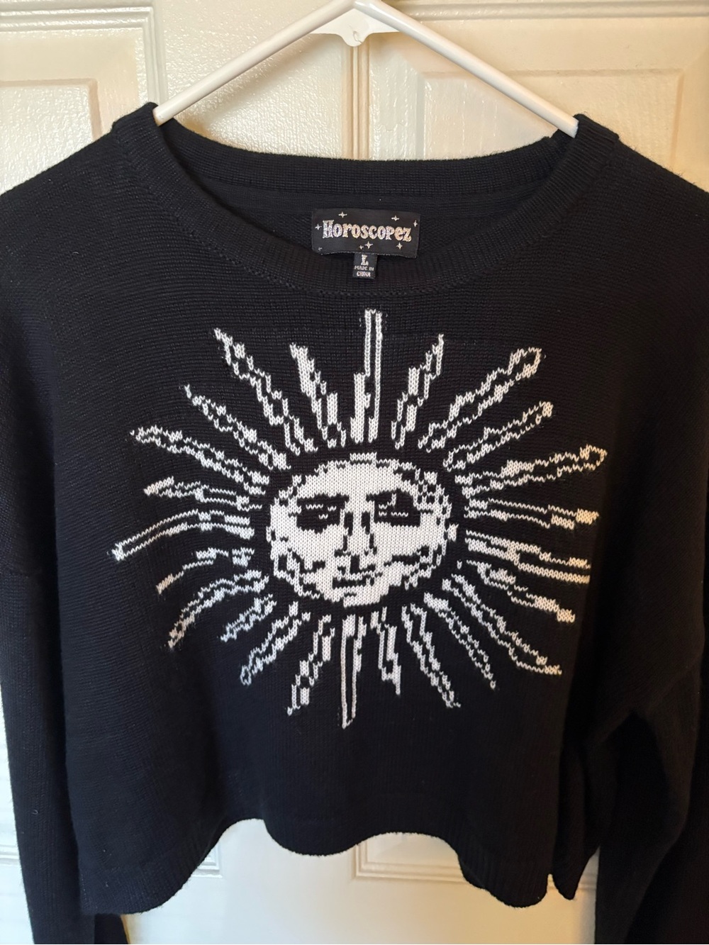 Horoscopez Dolls Kill Sun Astrology-Themed Graphic Cropped Knit Sweater - Women' - Picture 3 of 3
